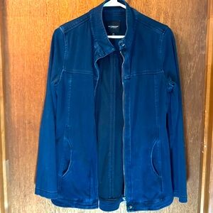 Liverpool jean jacket in dark-dark denim. XS